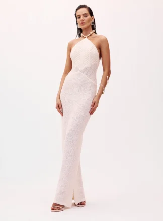 Vestido Agatha Bege Leblanc Oasis Resortwear